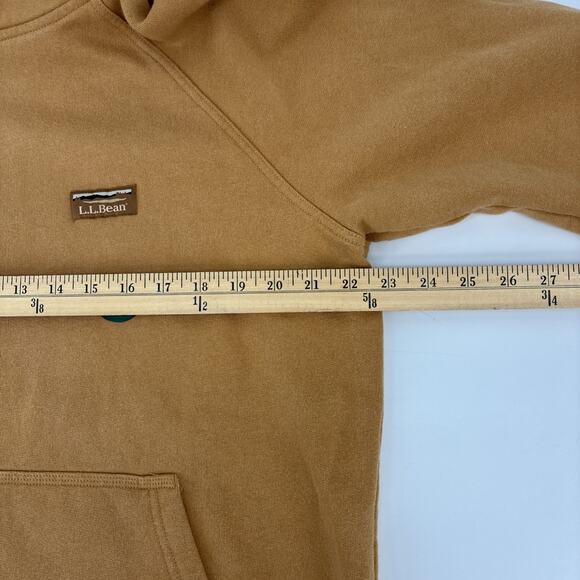 LL BEAN Sweatshirt Men Medium Brown Hoodie Pullover Patch Outdoors Hiking NWT - Picture 13 of 15